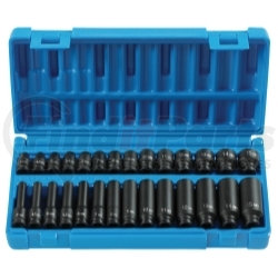 Grey Pneumatic 9728M 28 Pc. 1/4" Drive Standard and Deep Length Metric Master Set