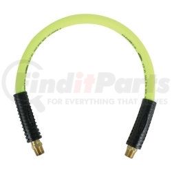 Legacy Mfg. Co. HFZ1202YW3S Whip Air Hose - Polymer, 1/2" Inside Diameter, 3/8" Inlet, 2' Length, 300 PSI