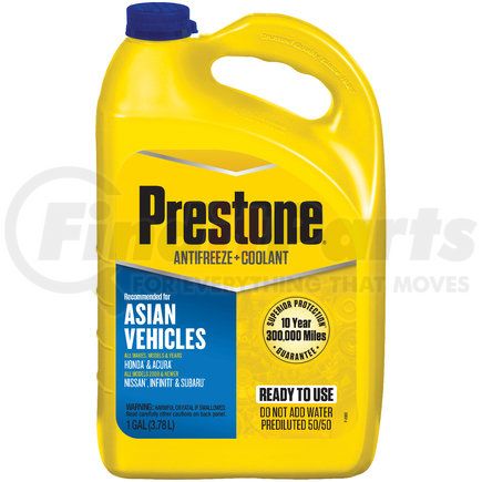Prestone Products AF6300 Prestone   Asian Vehicles (Blue) - Antifreeze+Coolant (1 Gal - Ready to Use)