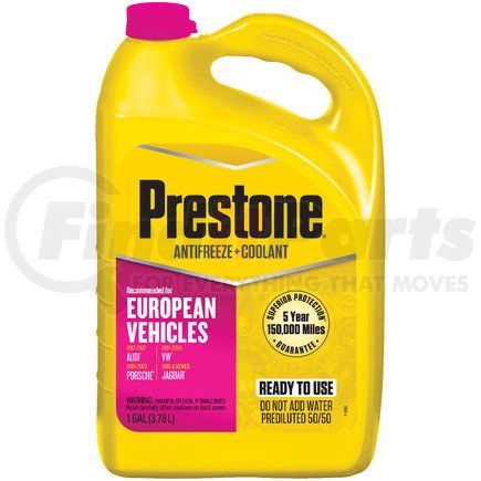 Prestone Products AF6400 Prestone   European Vehicles (Pink) - Antifreeze+Coolant (1 Gal - Ready to Use)