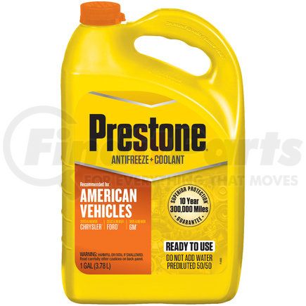 Prestone Products AF6700 Prestone   American Vehicles (Orange) - Antifreeze+Coolant (1Gal Ready to Use)