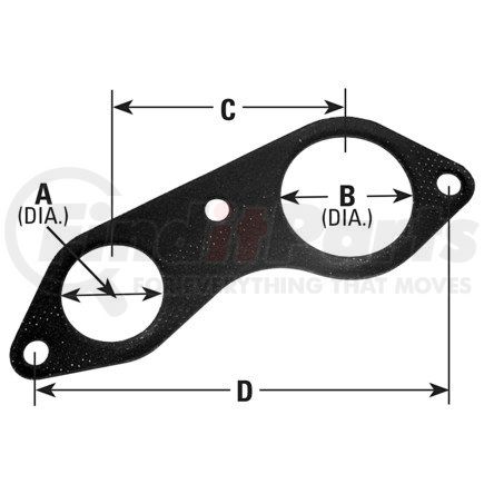 Ansa 9285 Exhaust Pipe Flange Gasket - 3 Bolt Specialty Exhaust Gasket; 2-1/16; 2-3/4" ID