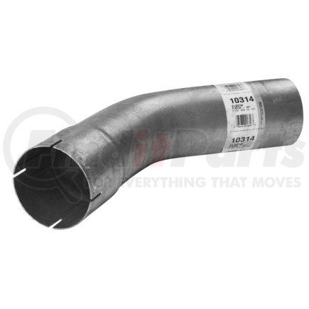 AP EXHAUST PRODUCTS 10314 - exhaust pipe- elbow - 45°, 3 1/2" dia., id-od, 8"- 8" length, 7" clr, aluminized | elbow - 45°, 3 1/2" dia., id-od, 8"- 8" lgth, 7" clr, aluminized