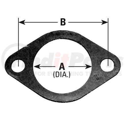 Ansa 8719 Exhaust Pipe Flange Gasket - 2 Bolt Universal Exhaust Gasket; 1-15/16" ID