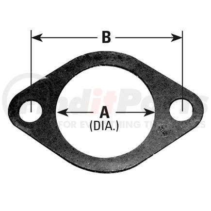 Ansa 8735S Exhaust Pipe Flange Gasket - 2 Bolt Universal Exhaust Gasket; 1-13/16" ID