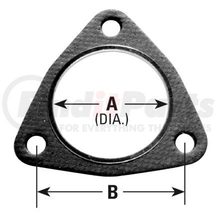 Ansa 9000 Exhaust Pipe Flange Gasket - 3 Bolt Universal Exhaust Gasket; 2-3/16" ID