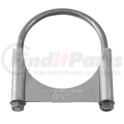 Ansa T312 3.5" Heavy Duty Guillotine U-Bolt Exhaust Clamp with Flange Nuts - Mild Steel