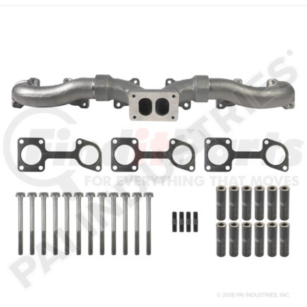 PAI 681127 - exhaust manifold gasket and hardware kit - w/ complete hardware and 3pc sealed manifold assembly | exhaust manifold gasket and hardware kit