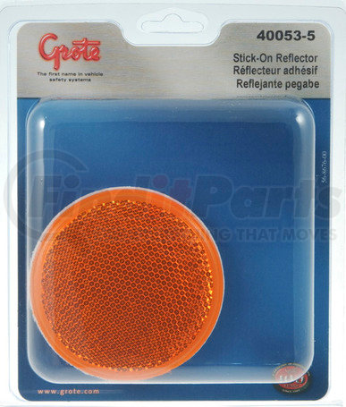 Grote 40053-5 Round Stick-On Reflector - Yellow, Multi Pack