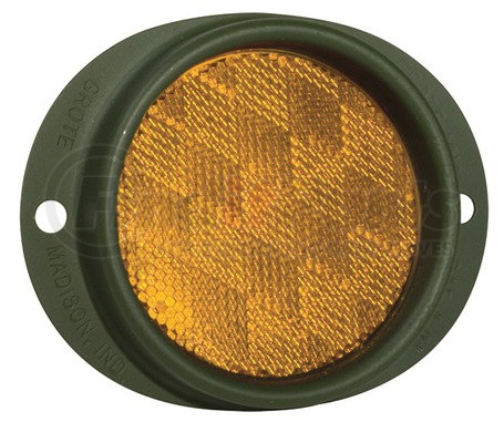 Grote 40163 Steel Two-Hole Mounting Reflector, Military Green w/ Gasket