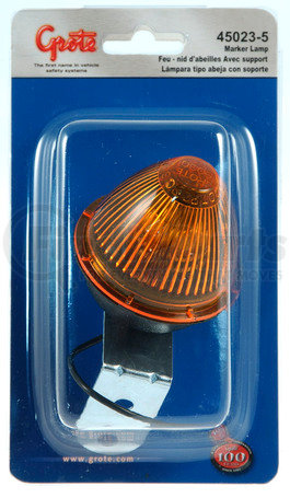 Grote 45023-5 Clearance Light - Beehive, Yellow, 0.6 AMP, with Fixed-Angle Mounting Bracket