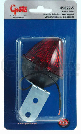 Grote 45022-5 Clearance Light - Beehive, Red, 0.6 AMP, with Fixed-Angle Mounting Bracket