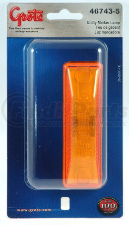 Grote 46743-5 Rectangular Clearance / Marker Light - Yellow, Multi Pack