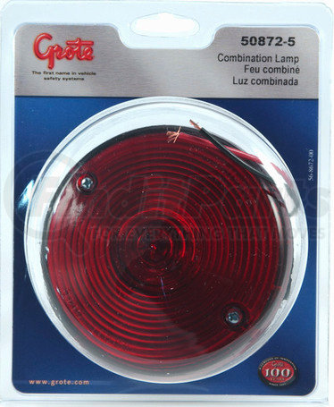 Grote 50872-5 STT, 4", RED, FIT-ALL MNT COMB w/ LICSE