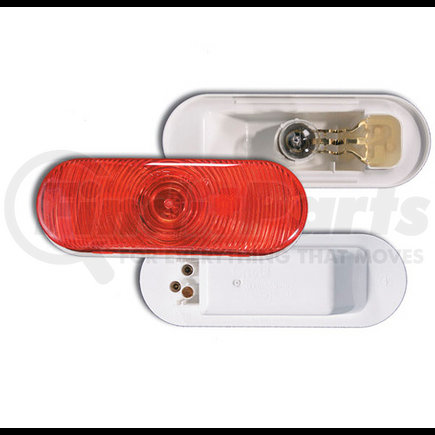 Grote 55772 Oval Torsion Mount III Stop/Tail/Turn Lamp, Red, Female Pin