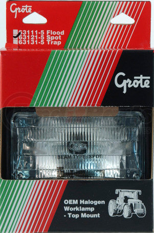Grote 63121-5 Composite Work Lamp, Top Mount, Spot, Retail Pack
