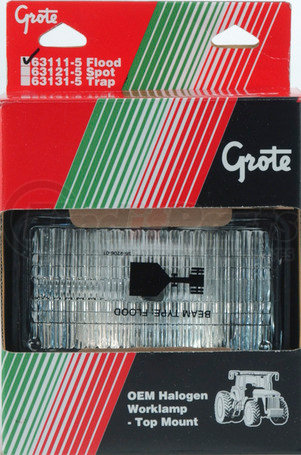 Grote 63111-5 Composite Work Light, Top Mount, Flood, Retail Pack