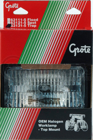 Grote 63131-5 Composite Work Lamp, Top Mount, Trapezoid, Retail Pack