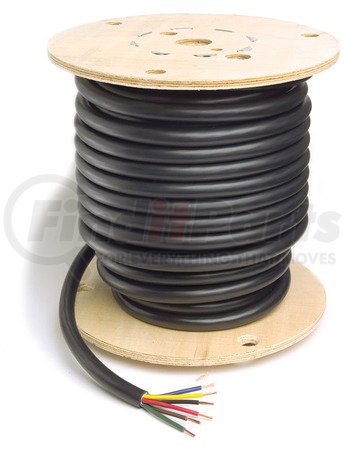 Grote 82-5602 Trailer Cable, Pvc, 4 Cond, 14 Ga, Wh/Br/Yl/Gn, 100' Spool