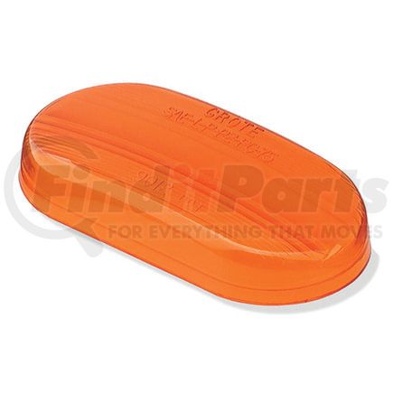 Grote 90123-5 Marker Light Lens - Oval, Amber, For Single Bulb