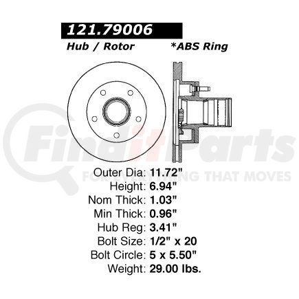 Centric 121.79006 Standard Brake Rotor