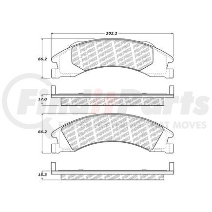 Centric 500.13290 PQ PRO Disc Brake Pads with Hardware