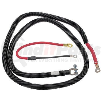 Standard Wire Sets A76-0F Battery Cable - Top Mount - One Auxiliary Lead, Positive,1/0 Ga., Loom, Synthetic Rubber Jacket