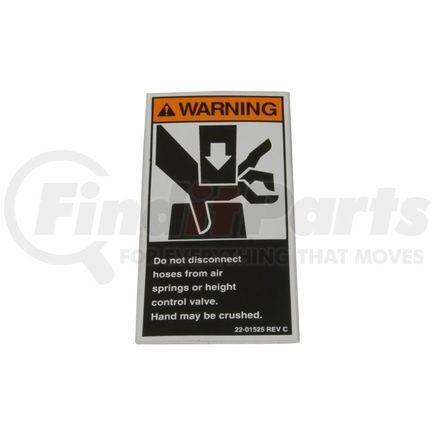 Peterbilt 22-01525 Vehicle Warning Sign