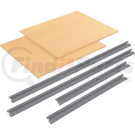 Global Industrial 581075GY Global Industrial™ Additional Level For 60"W x 48"D High Capacity Rack Wood Deck - Gray