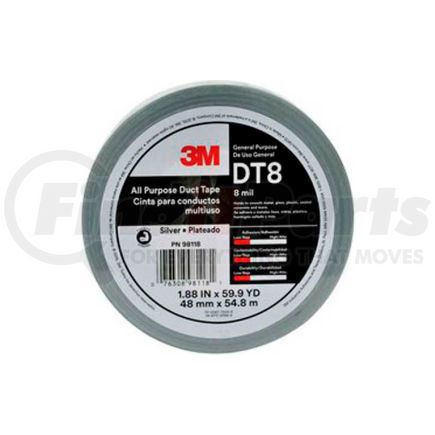 3M 7100158345 3M&#8482; All Purpose Duct Tape DT8 Silver, 1-7/8" x 180', 8 Mil