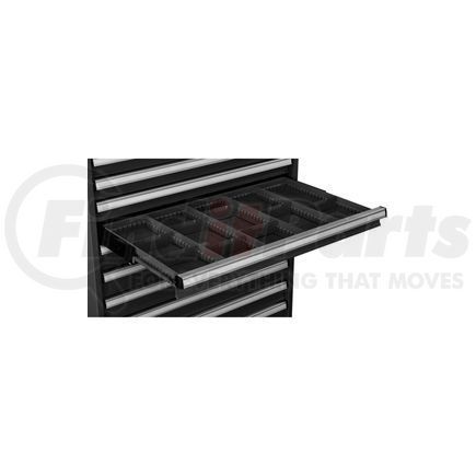 GLOBAL INDUSTRIAL 316070 Global Industrial&#8482; Dividers for 3"H Drawer of Modular Drawer Cabinet 36"Wx24"D, Black