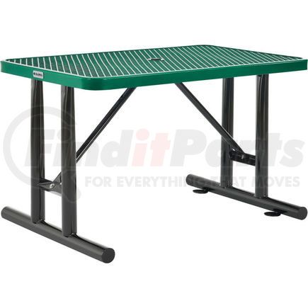 Global Industrial 277550GN Global Industrial&#153; 4' Rectangular Steel Outdoor Table, Expanded Metal, Green