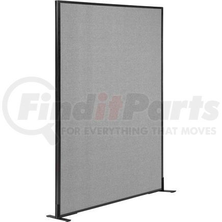 GLOBAL INDUSTRIAL 695789FGY Interion&#174; Freestanding Office Partition Panel, 48-1/4"W x 96"H, Gray