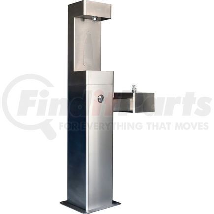 Global Industrial 761216 Global Industrial&#8482; Outdoor Drinking Fountain with Bottle Filler, SS