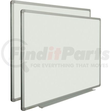 Global Industrial B880024PK Global Industrial&#8482; Magnetic Whiteboard - 48 x 36 - Steel Surface - Aluminum Frame - Pack of 2