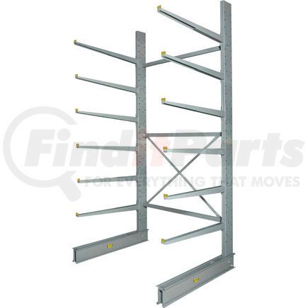Global Industrial 320825 Global Industrial&#153; Single Sided HD Cantilever Rack Starter, 72"W x 58"D x 12'H, No Lip