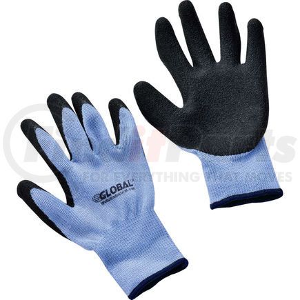 Global Industrial 708348XL Global Industrial&#8482; Crinkle Latex Coated Gloves, Polyester Knit, Black/Blue, X-Large, 1-Pair