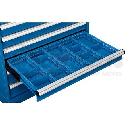 Global Industrial 298453 Global Industrial&#8482; Dividers for 4"H Drawer of Modular Drawer Cabinet 36"Wx24"D, Blue