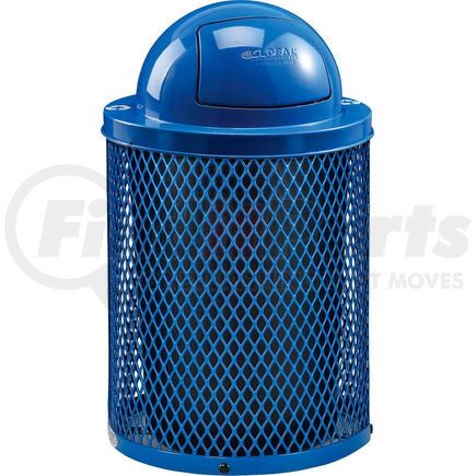 Global Industrial 261962BL Global Industrial&#153; Mesh Recycling Can w/Dome Lid, 32 Gallon, Blue