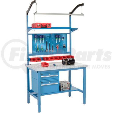 Global Industrial 319309BL Global Industrial&#153; 48 x 36 Production Workbench - Laminate Square Edge Complete Bench - Blue