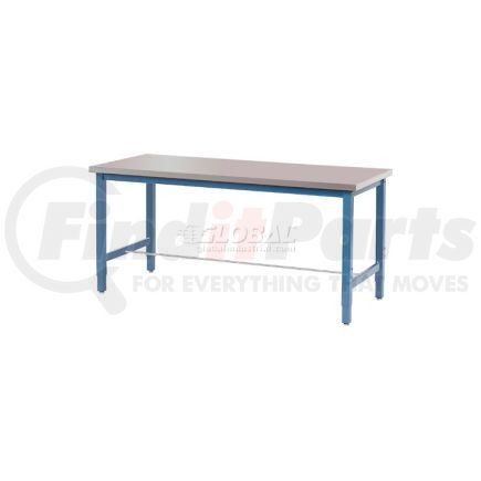 Global Industrial 242262-BL Global Industrial™ 60x30 Adj. Height Workbench Square Tube Leg, Stainless Steel Square Edge BL