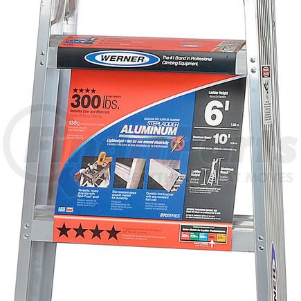 Werner 374 Werner 4' Type 1A Aluminum Step Ladder - 374