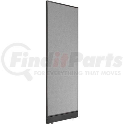 Global Industrial 277662NGY Interion&#174; Non-Electric Office Partition Panel with Raceway, 24-1/4"W x 76"H, Gray