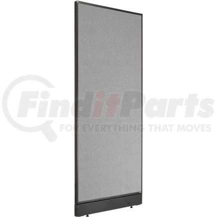 Global Industrial 277661PGY Interion&#174; Office Partition Panel with Pass-Thru Cable, 24-1/4"W x 64"H, Gray