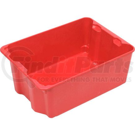 Molded Fiberglass Companies 7806085280 Molded Fiberglass Nest and Stack Tote 780608 - 25-1/4" x 18" x10", Pkg Qty 5, Red