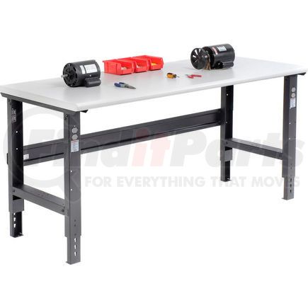 Global Industrial 183992BK Global Industrial™ 72x36 Adjustable Height Workbench C-Channel Leg - Laminate Safety Edge Black