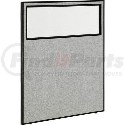 Global Industrial 694660WGY Interion&#174; Office Partition Panel with Partial Window, 48-1/4"W x 60"H, Gray