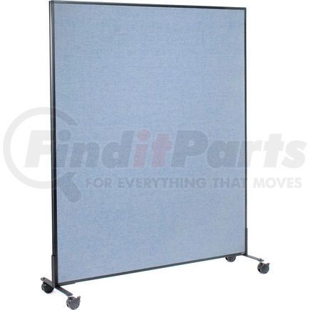GLOBAL INDUSTRIAL 694963MBL Interion&#174; Mobile Office Partition Panel, 60-1/4"W x 75"H, Blue