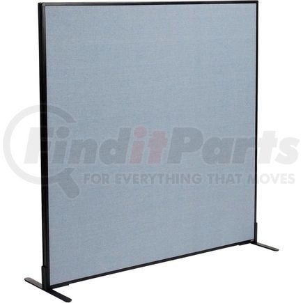 Global Industrial 238639FBL Interion&#174; Freestanding Office Partition Panel, 60-1/4"W x 60"H, Blue