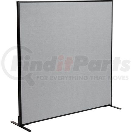 Global Industrial 238639FGY Interion&#174; Freestanding Office Partition Panel, 60-1/4"W x 60"H, Gray